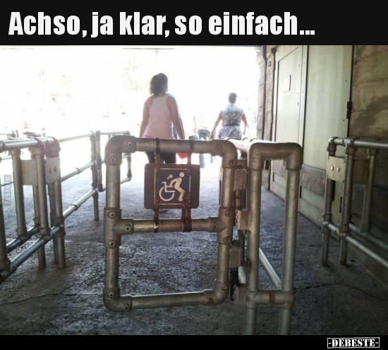 Achso, ja klar, so einfach...