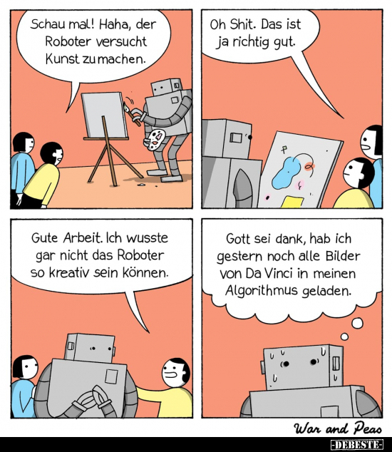 Schau mal! Haha, der Roboter versucht Kunst zumachen... - Lustige Bilder | DEBESTE.de