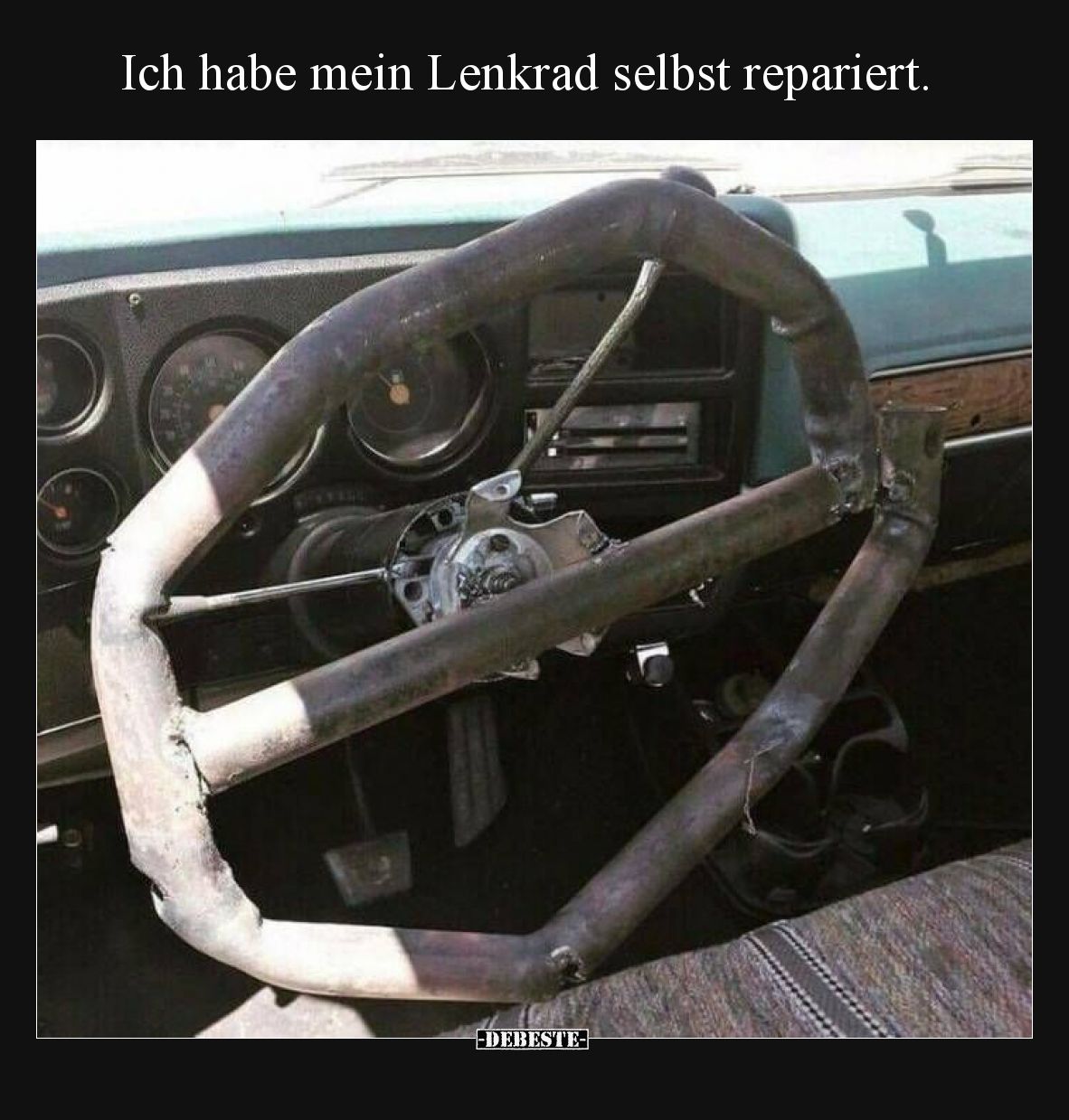 Ich habe mein Lenkrad selbst repariert.