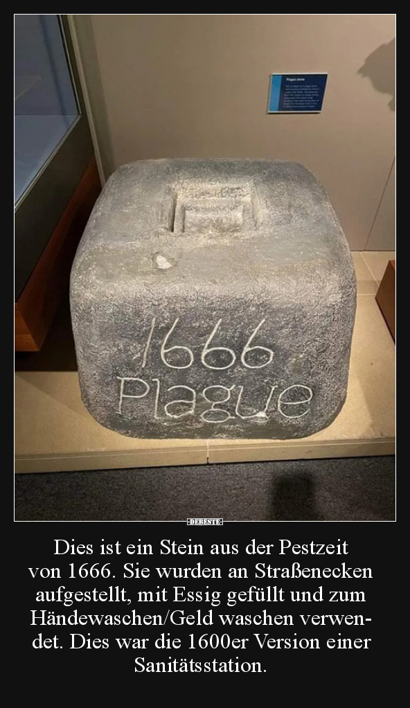 Dies ist ein Stein aus der Pestzeit von 1666... - Lustige Bilder | DEBESTE.de