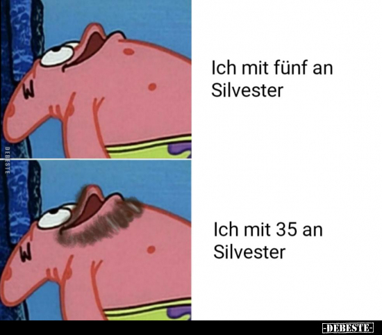 Ich mit fünf an Silvester - Ich mit 35 an Silvester.. - Lustige Bilder | DEBESTE.de