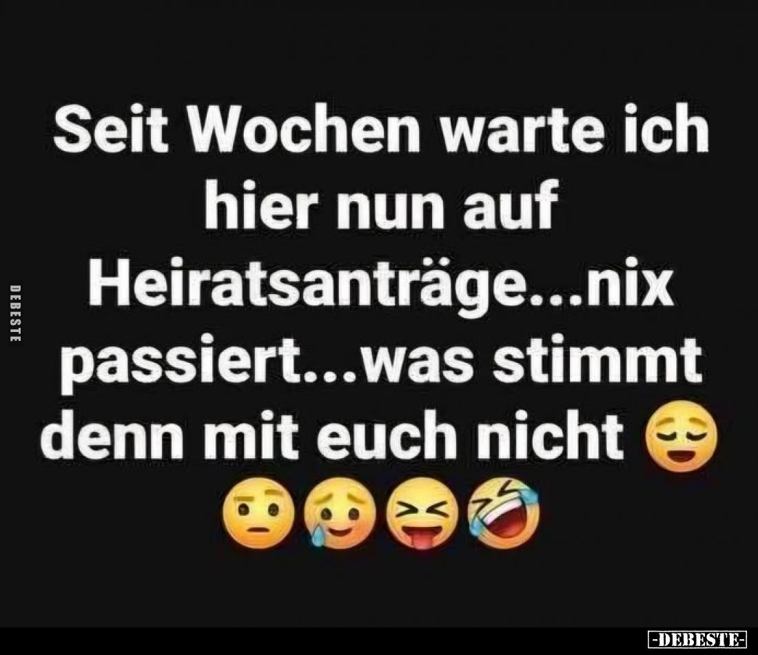 Seit Wochen warte ich hier nun auf Heiratsanträge... - Lustige Bilder | DEBESTE.de