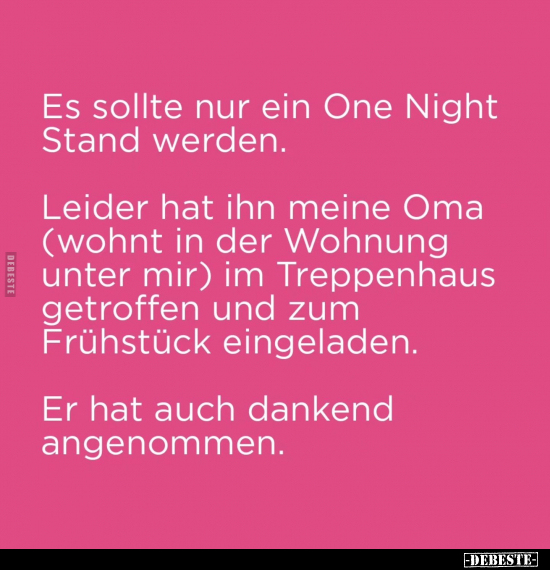 Es sollte nur ein One Night Stand werden.. - Lustige Bilder | DEBESTE.de