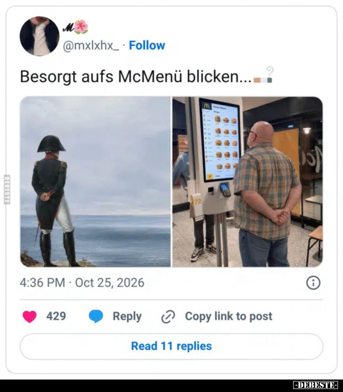 Besorgt aufs McMenü blicken...