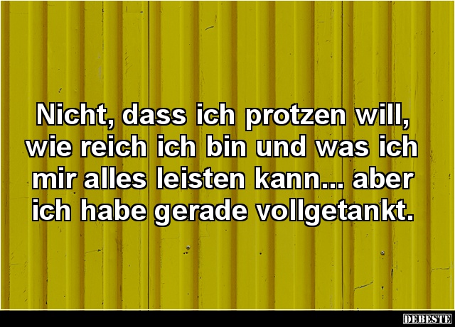 Nicht, dass ich protzen will, wie reich ich bin.. - Lustige Bilder | DEBESTE.de