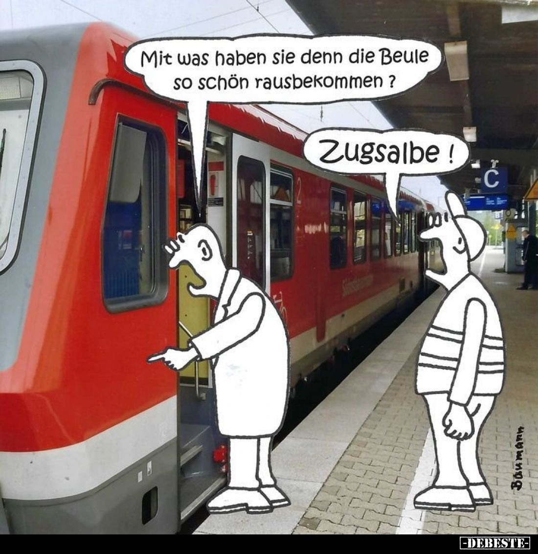 Mit was haben sie denn die Beule so schön rausbekommen? -
Zugsalbe!