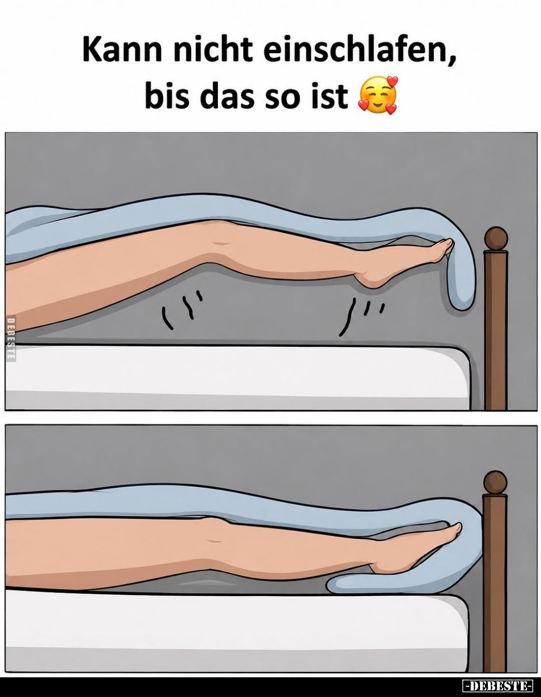Kann nicht einschlafen, bis das so ist