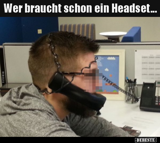 Wer braucht schon ein Headset... - Lustige Bilder | DEBESTE.de