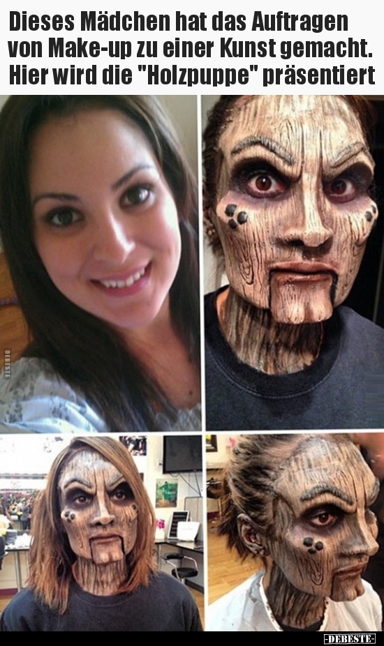 Dieses Mädchen hat das Auftragen von Make-up zu einer Kunst..