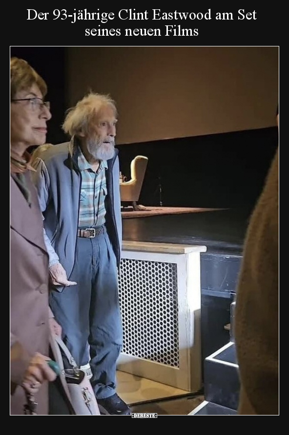 Der 93-jährige Clint Eastwood am Set seines neuen Films.. - Lustige Bilder | DEBESTE.de