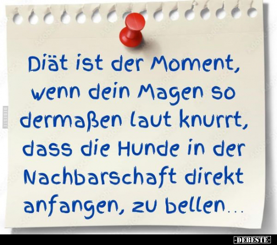 Diät ist der Moment, wenn dein Magen so dermaßen laut.. - Lustige Bilder | DEBESTE.de