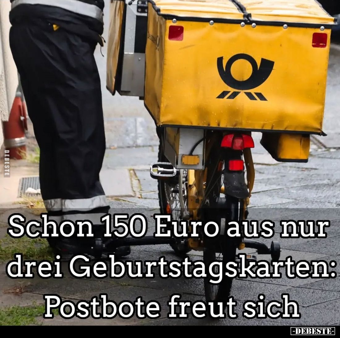 Schon 150 Euro aus nur drei Geburtstagskarten: Postbote freut sich.