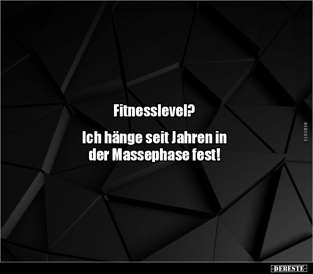 Fitnesslevel? Ich hänge seit Jahren in der Massephase.. - Lustige Bilder | DEBESTE.de