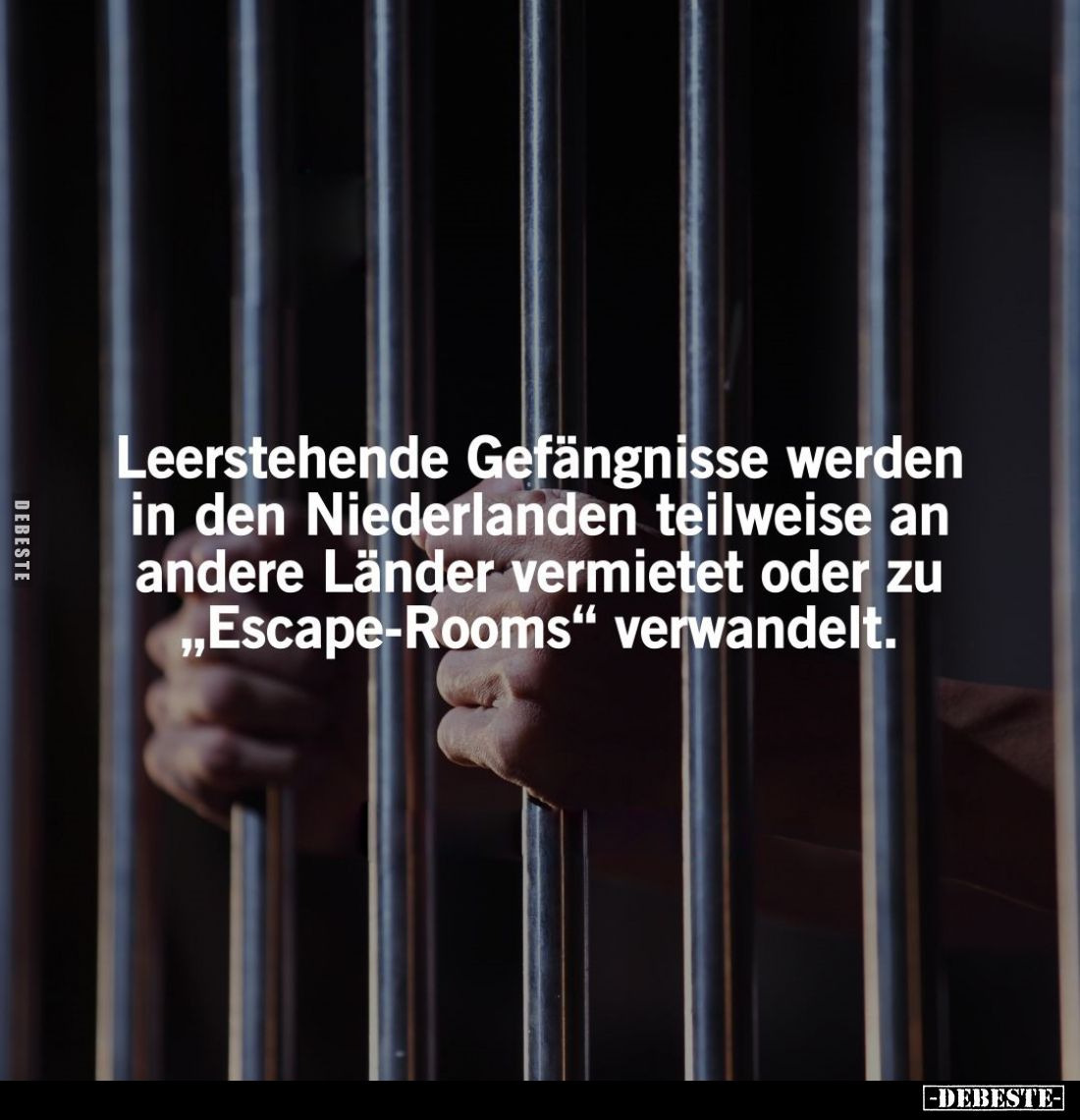 Leerstehende Gefängnisse werden in den Niederlanden teilweise an andere Länder vermietet oder zu „Escape-Rooms" verwande...