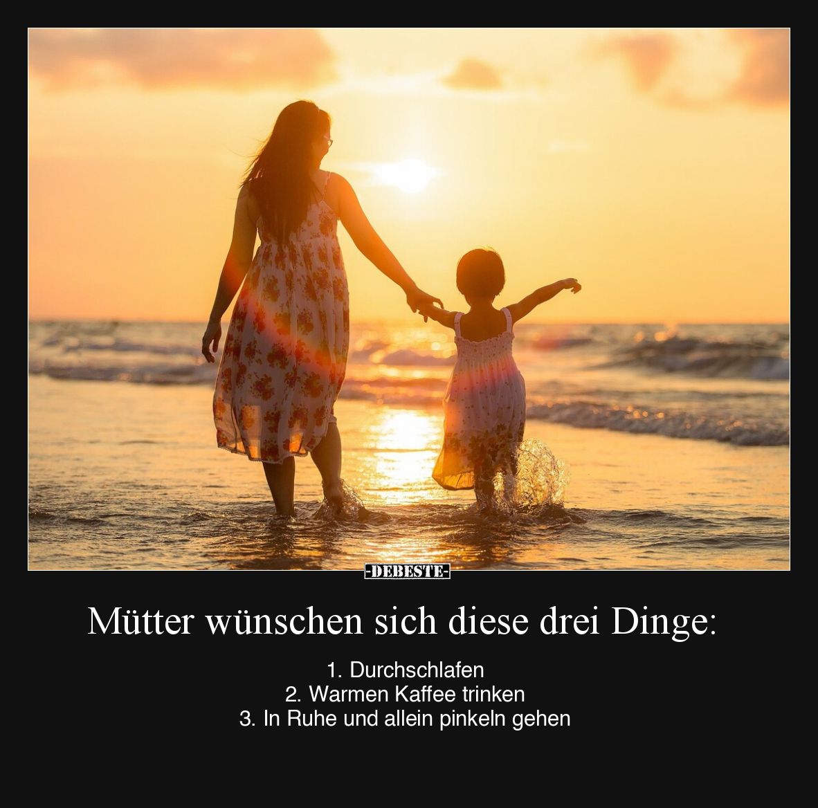 Mütter wünschen sich diese drei Dinge: 1. Durchschlafen.. - Lustige Bilder | DEBESTE.de