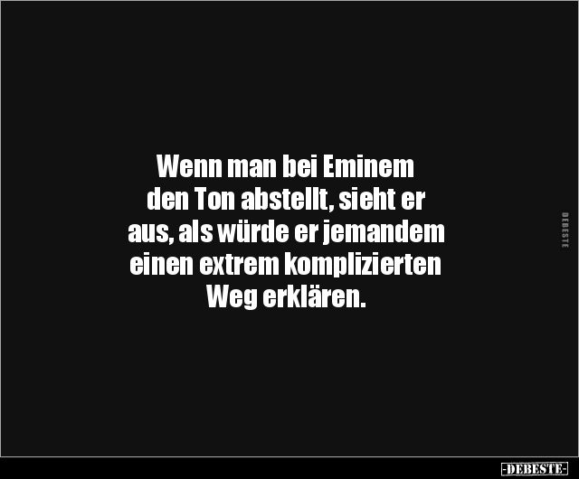 Wenn man bei Eminem den Ton abstellt, sieht er aus, als.. - Lustige Bilder | DEBESTE.de