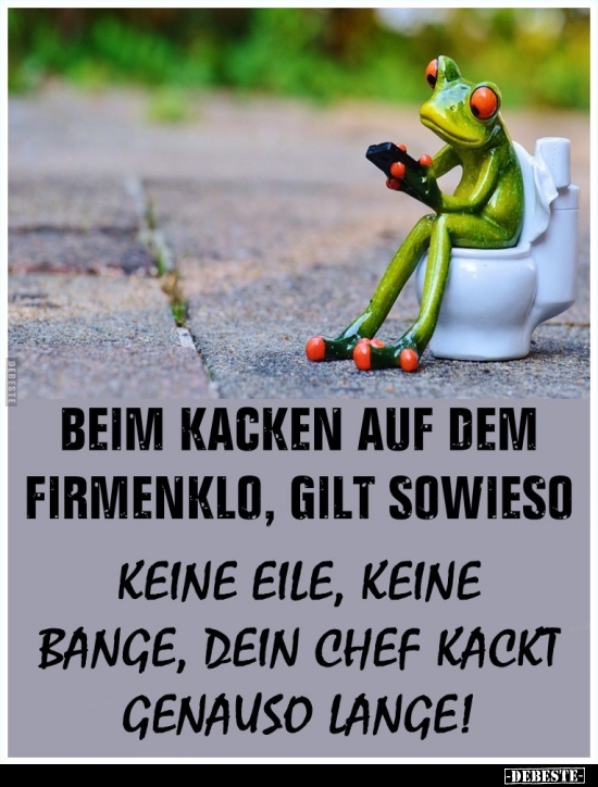 Beim Kacken auf dem Firmenklo, gilt sowieso.. - Lustige Bilder | DEBESTE.de