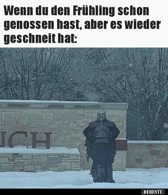 Wenn du den Frühling schon genossen hast, aber es wieder..