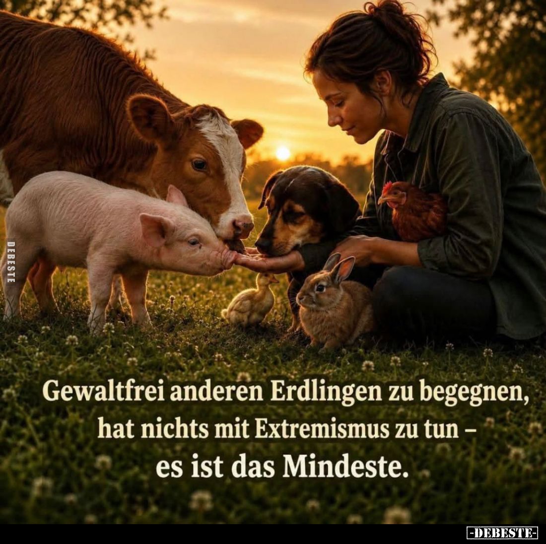 Gewaltfrei anderen Erdlingen zu begegnen,
hat nichts mit Extremismus zu tun –
es ist das Mindeste.