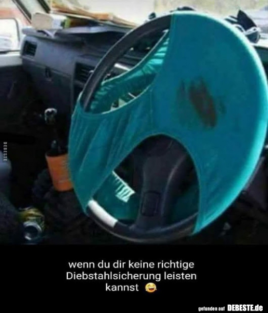 Wenn du dir keine richtige Diebstahlsicherung leisten kannst..