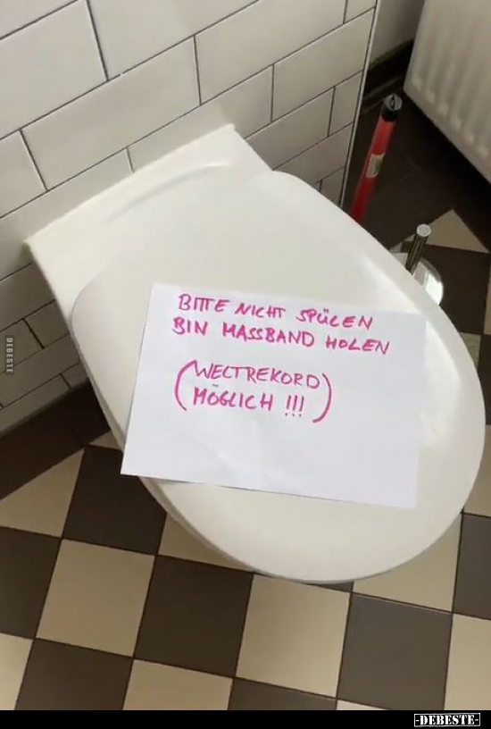 Bitte nicht spülen! Bin Massband holen... - Lustige Bilder | DEBESTE.de