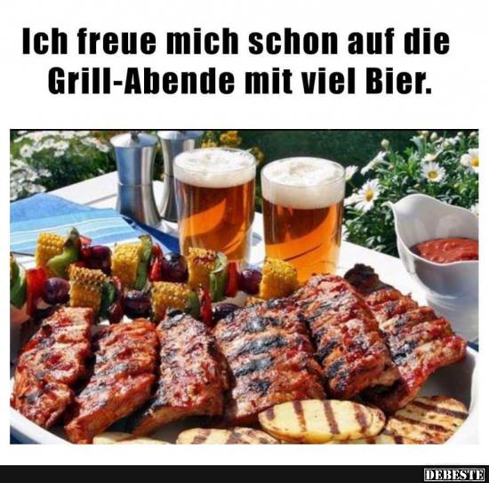 Ich freue mich schon auf die Grill-Abende mit viel Bier.. - Lustige Bilder | DEBESTE.de