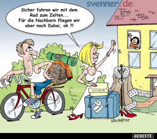 Sicher fahren wir mit dem Rad zum Zelten... - Lustige Bilder | DEBESTE.de