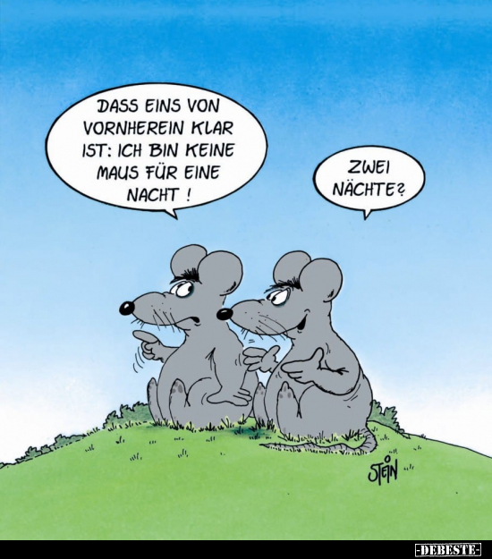 Dass eins von vornherein klar ist..