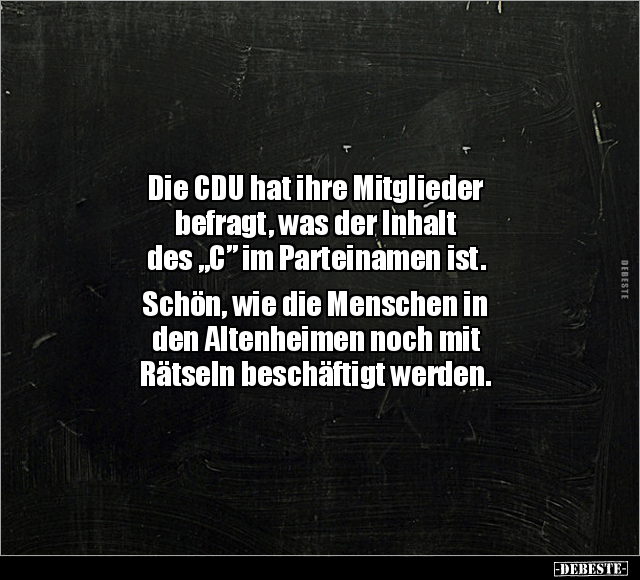 Die CDU hat ihre Mitglieder befragt, was der Inhalt.. - Lustige Bilder | DEBESTE.de