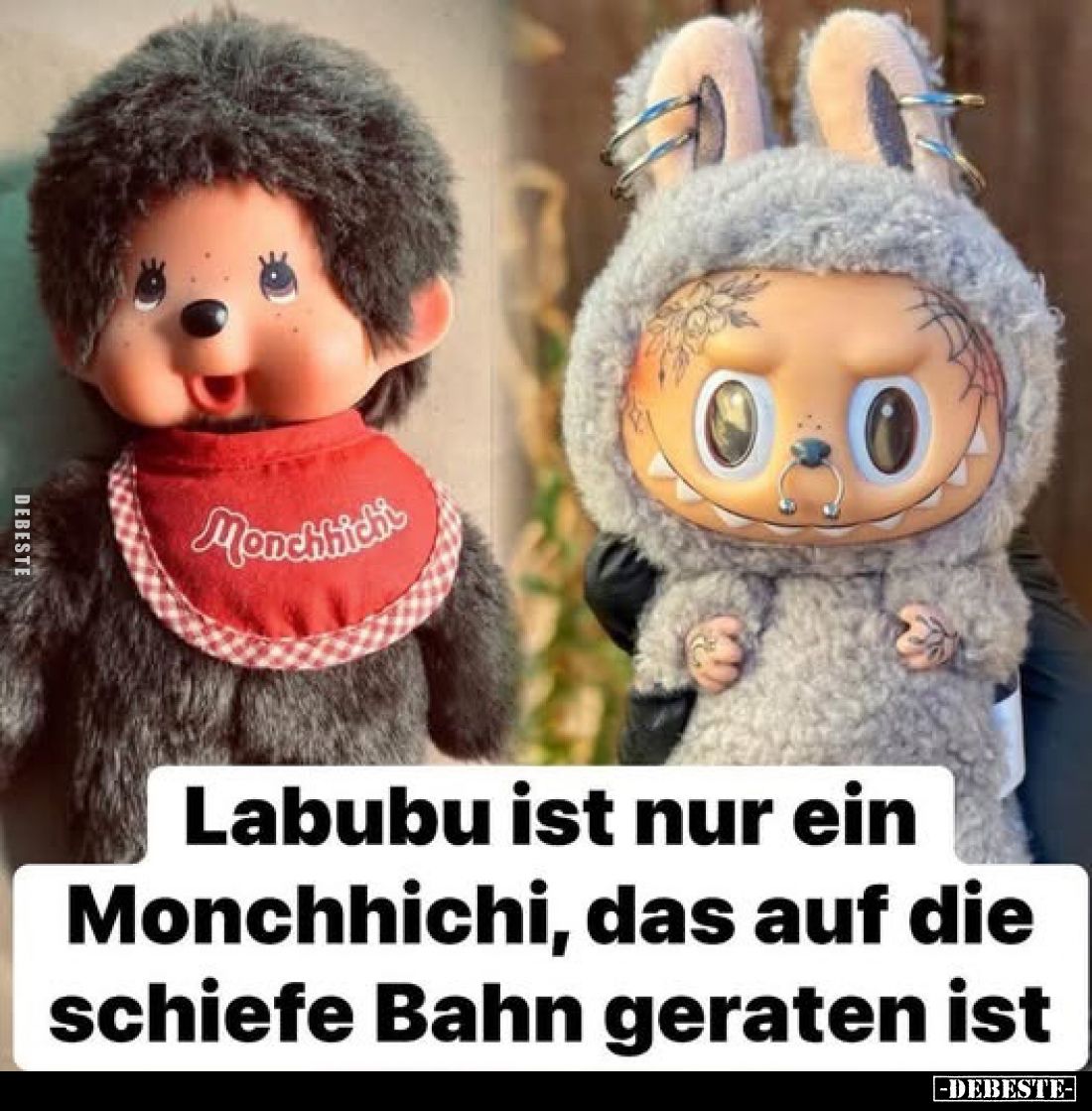 Labubu ist nur ein Monchhichi, das auf die schiefe Bahn geraten ist