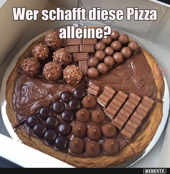 Wer schafft diese Pizza alleine?