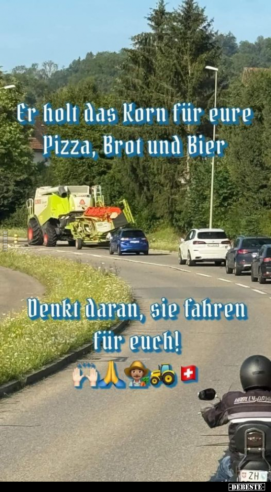 Er holt das Korn für eure Pizza, Brot und Bier.. - Lustige Bilder | DEBESTE.de