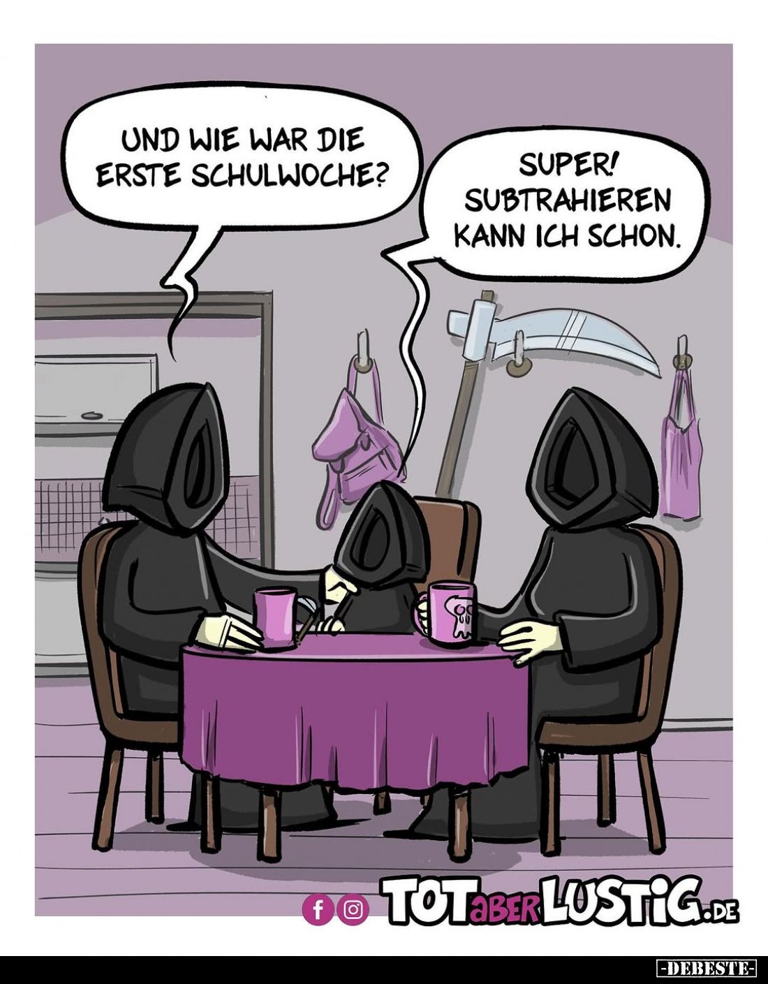 Und wie war die erste Schulwoche? -
Super! Subtrahieren kann ich schon.