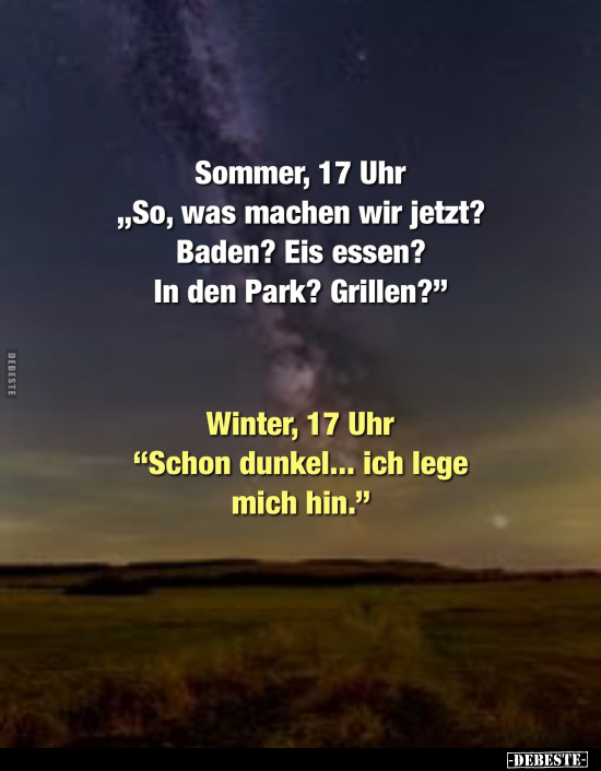 Sommer, 17 Uhr "So, was machen wir jetzt? Baden? Eis essen?.." - Lustige Bilder | DEBESTE.de