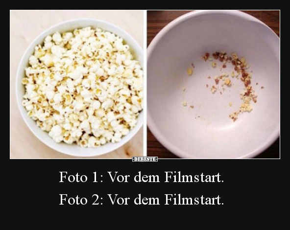 Foto 1: Vor dem Filmstart. Foto 2: Vor dem Filmstart...