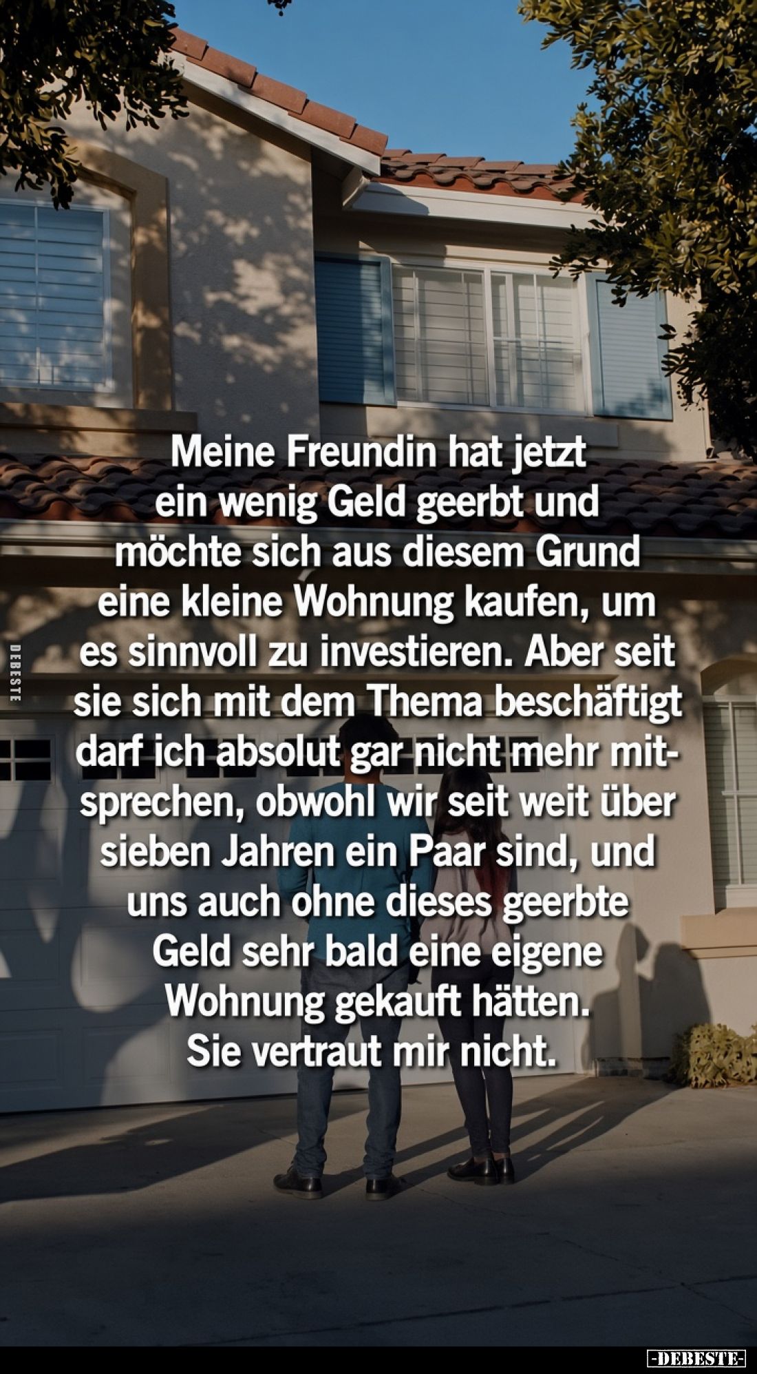 Meine Freundin hat jetzt ein wenig Geld geerbt und möchte sich aus diesem Grund eine kleine Wohnung kaufen, um es sinnvoll zu...