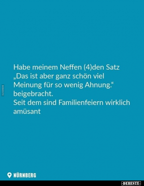 Habe meinem Neffen (4) den Satz.. - Lustige Bilder | DEBESTE.de