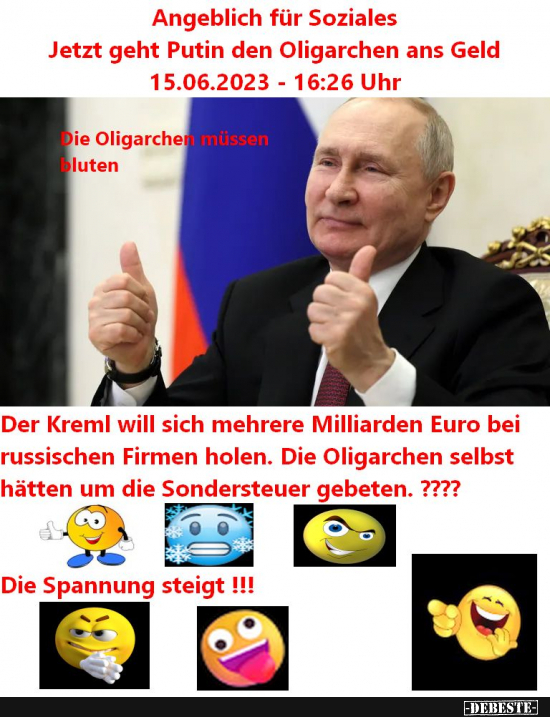 Putin verkündet heute sein eigenes Todesurteil - Lustige Bilder | DEBESTE.de