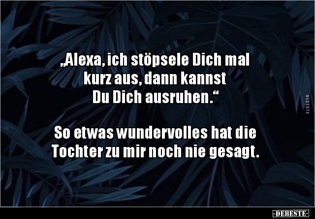 „Alexa, ich stöpsele Dich mal kurz aus, dann kannst Du.. - Lustige Bilder | DEBESTE.de