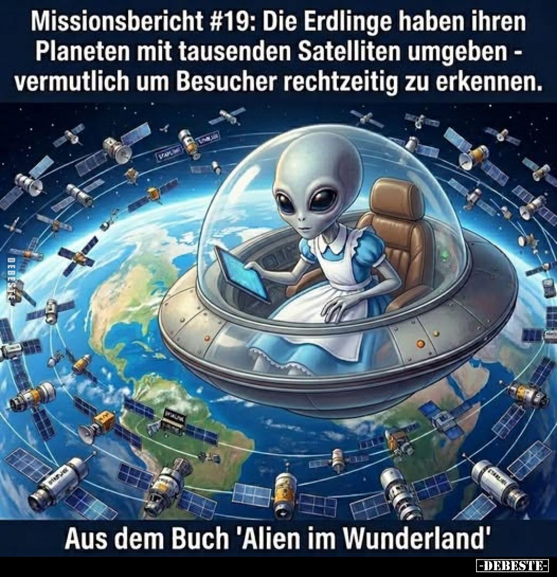Missionsbericht #19: Die Erdlinge haben ihren Planeten mit tausenden Satelliten umgeben -vermutlich um Besucher rechtzeitig z...