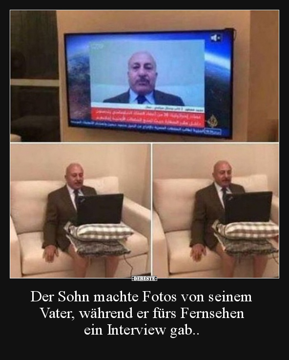 Der Sohn machte Fotos von seinem Vater..