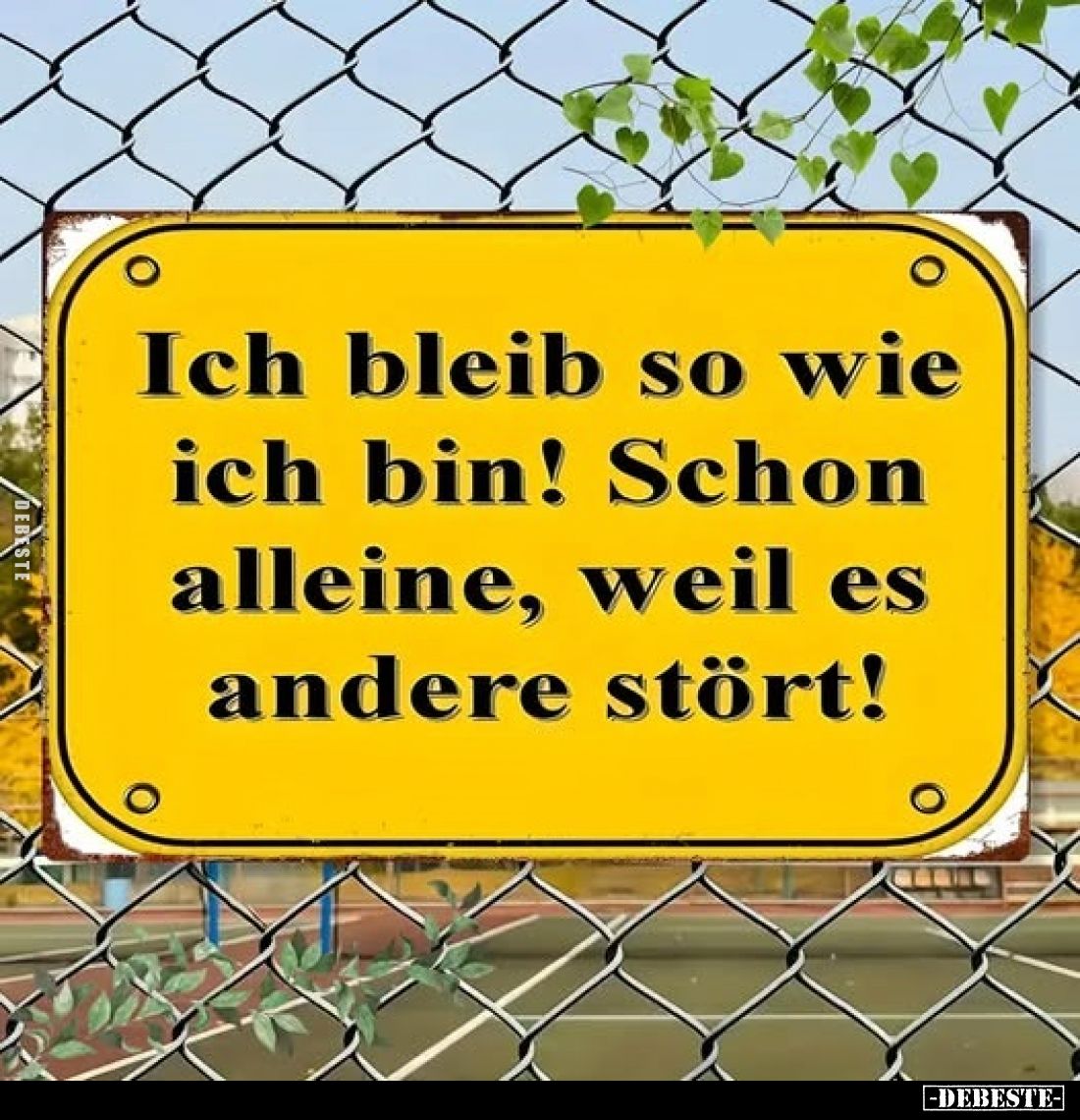 Ich bleib so wie ich bin! Schon alleine, weil es andere stört!