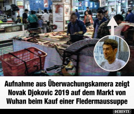 Aufnahme aus Überwachungskamera zeigt Novak Djokovic 2019.. - Lustige Bilder | DEBESTE.de