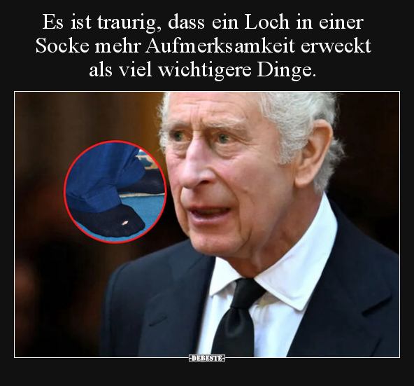 Es ist traurig, dass ein Loch in einer Socke mehr.. - Lustige Bilder | DEBESTE.de