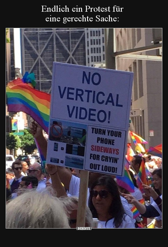 Endlich ein Protest für eine gerechte Sache..