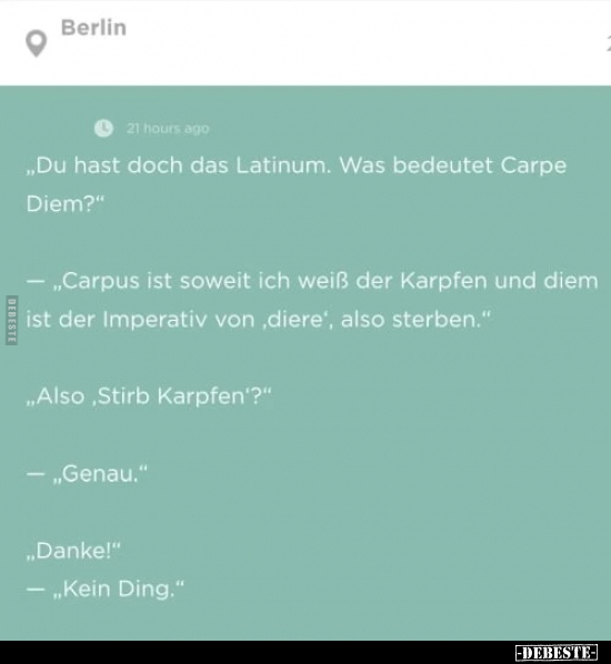 "Du hast doch das Latinum. Was bedeutet..".. - Lustige Bilder | DEBESTE.de