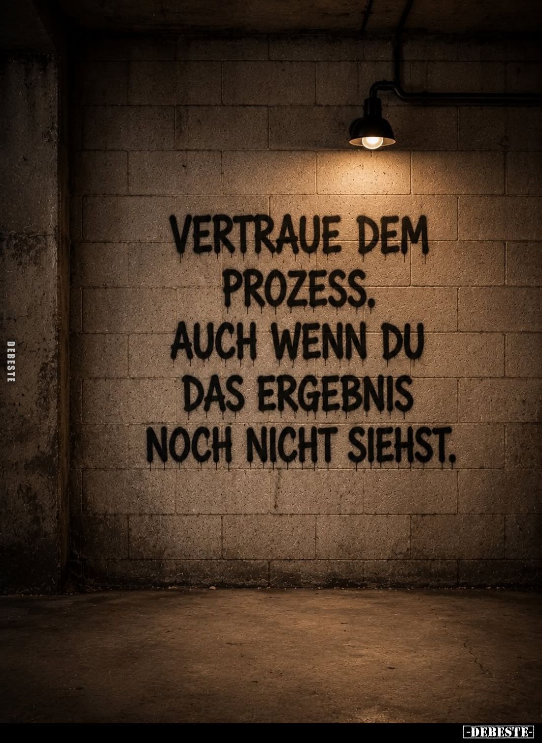 Vertraue dem Prozess.
Auch wenn du das Ergebnis noch nicht siehst.