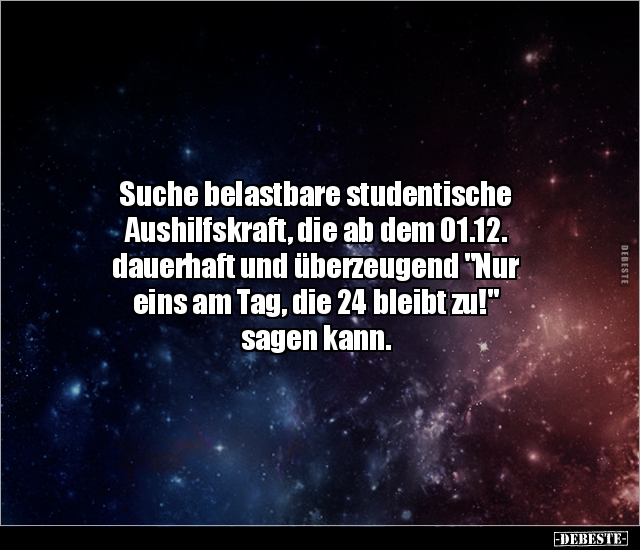 Suche belastbare studentische Aushilfskraft, die ab dem.. - Lustige Bilder | DEBESTE.de