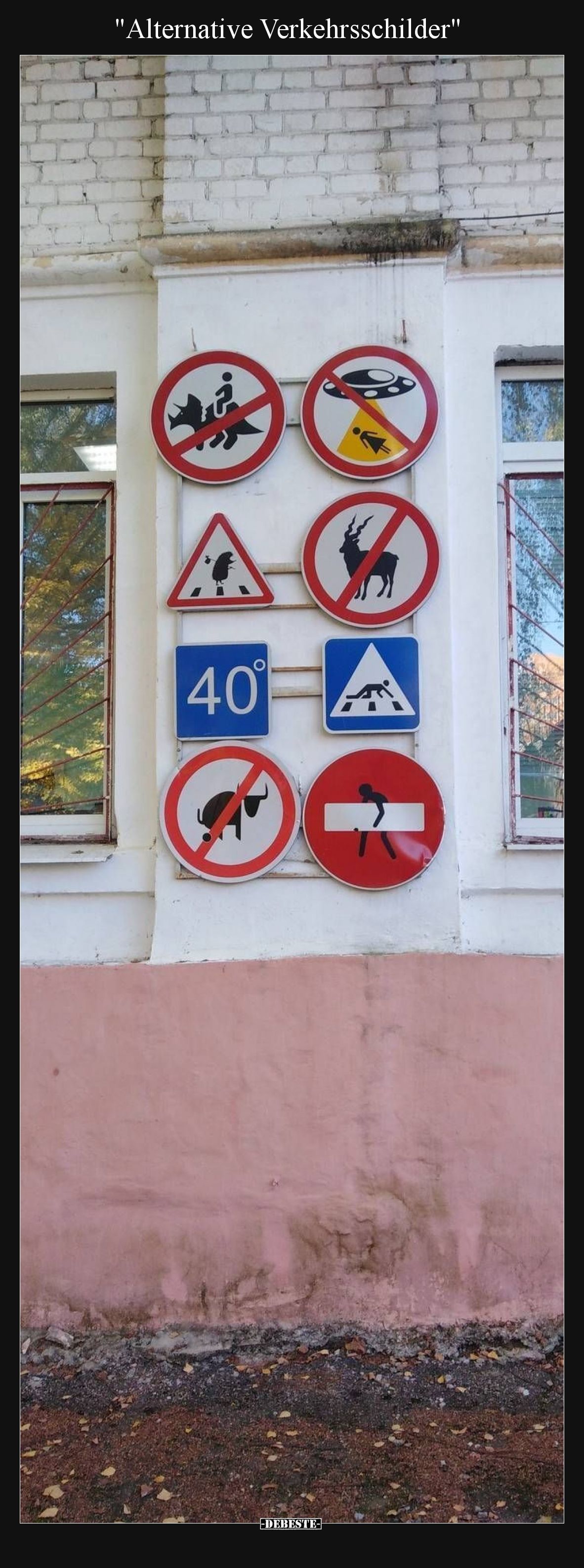 Alternative Verkehrsschilder
