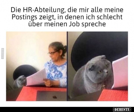 Die HR-Abteilung, die mir alle meine Postings zeigt, in.. - Lustige Bilder | DEBESTE.de